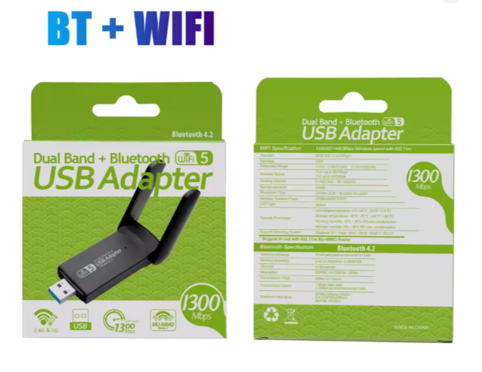 DUAL  BAND + BLUETOOTH USB ADAPTOR